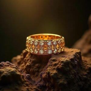 Royal Dual-Row Diamond Eternity Bangle