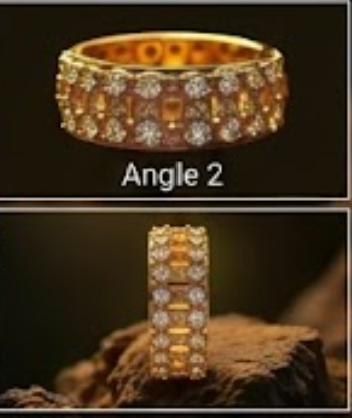 Royal Dual-Row Diamond Eternity Bangle - Image 2